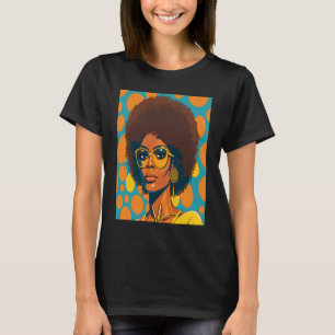Women Empowerment Retro Afro African American Mom  T-Shirt