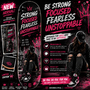 Women Empowerment Street Art Skateboard Design