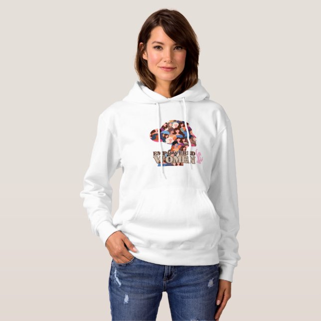 Women Empowerment White Hoodie (Front Full)