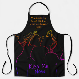 Women enjoying friendship in BBQ aprons