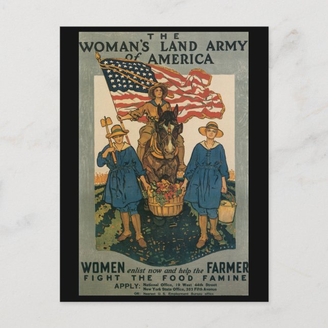 Women Enlist World War II Postcard (Front)