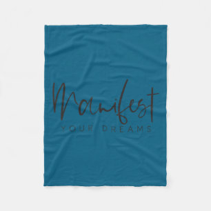 Women Entrepreneur Manifest Your Dreams Trendy Top Fleece Blanket