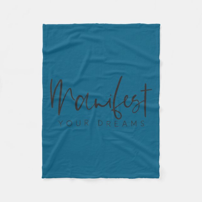 Women Entrepreneur Manifest Your Dreams Trendy Top Fleece Blanket (Front)