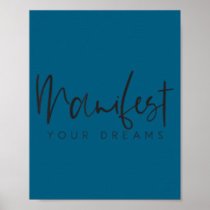 Women Entrepreneur Manifest Your Dreams Trendy Top Poster