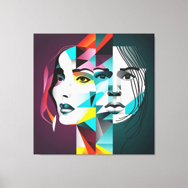 Women face  canvas print (Front)