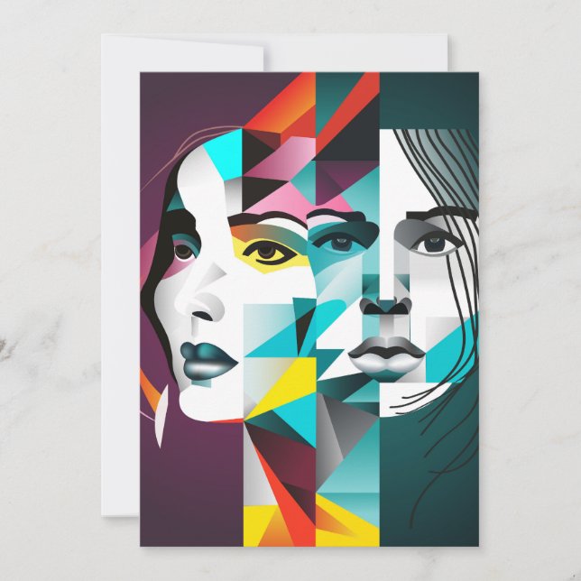 Women face  holiday card (Front)