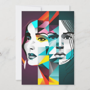 Women face  holiday card