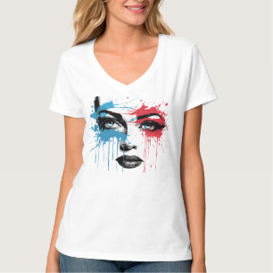 women face splash colours  T-Shirt