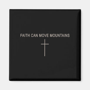 Women Faith Can Move Mountains Christian Minimalis Magnet