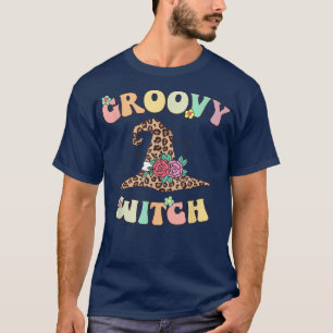Women Fall Halloween Retro Spooky Season Groovy Wi T-Shirt