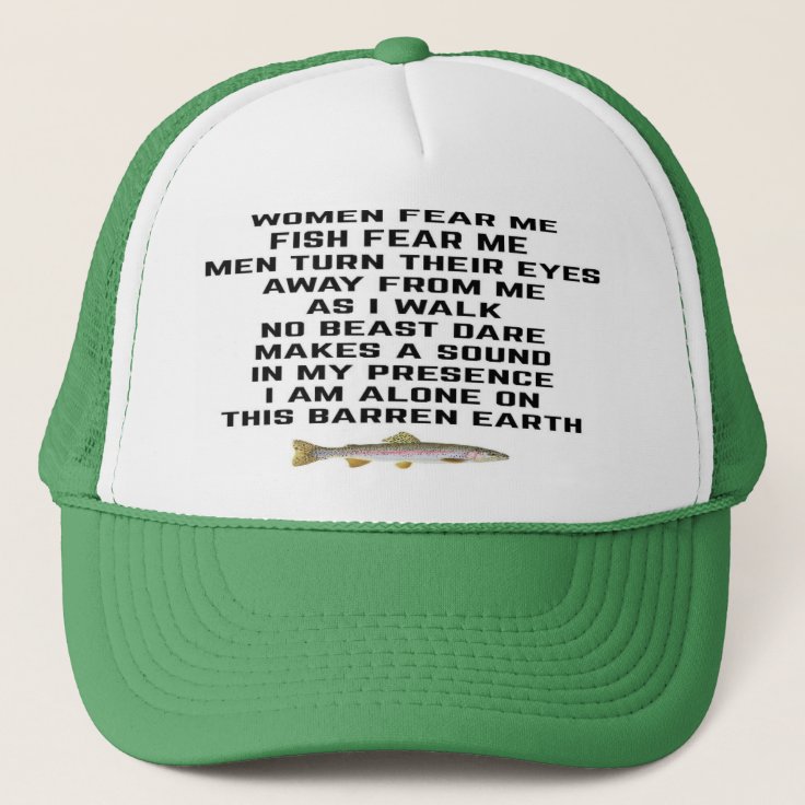 Women Want Me Fish Fear Me Hat-Funny Fishing Gift Baseball Cap 