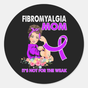 Women Fibromyalgia Awareness Ribbon 1  Classic Round Sticker