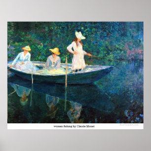 women fishing by Claude Monet Poster