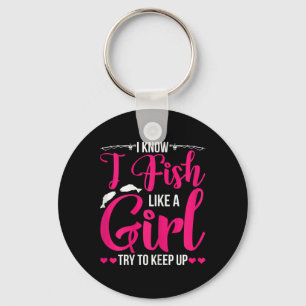 Women Fishing Shirt For Girls Fish B Fishing 1 Key Ring