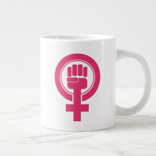 Women Fist Resist Symbol Large Coffee Mug
