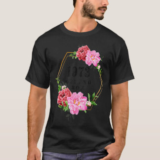 Women Flowers 1973 Defend Roe Women's Rights Roe V T-Shirt