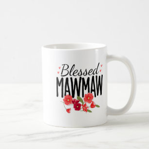 Women Flowers Blessed Mawmaw For Grandparents Moth Coffee Mug
