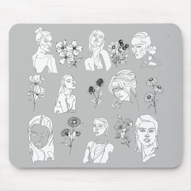 WOMEN & FLOWERS (LG&W) MOUSE PAD (Front)