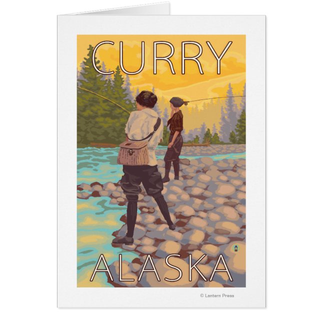 Women Fly Fishing - Curry, Alaska (Front)