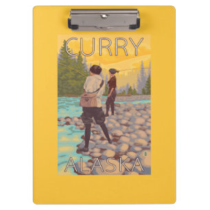 Women Fly Fishing - Curry, Alaska Clipboard