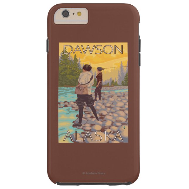 Women Fly Fishing - Dawson, Alaska Case-Mate iPhone Case (Back)