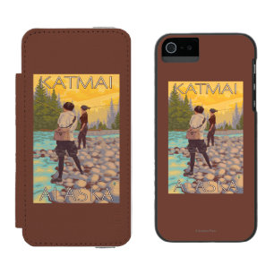 Women Fly Fishing - Katmai, Alaska Incipio Watson™ iPhone 5 Wallet Case