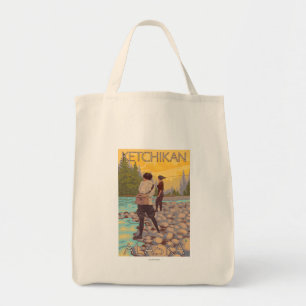 Women Fly Fishing - Ketchikan, Alaska Tote Bag