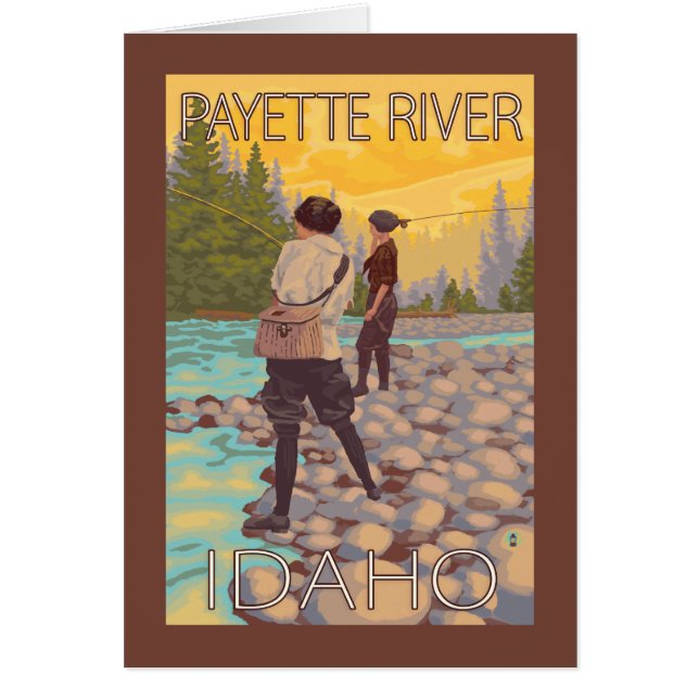 Women Fly Fishing - Payette River, Idaho (Front)