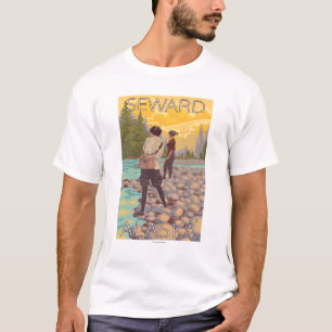 Women Fly Fishing - Seward, Alaska T-Shirt