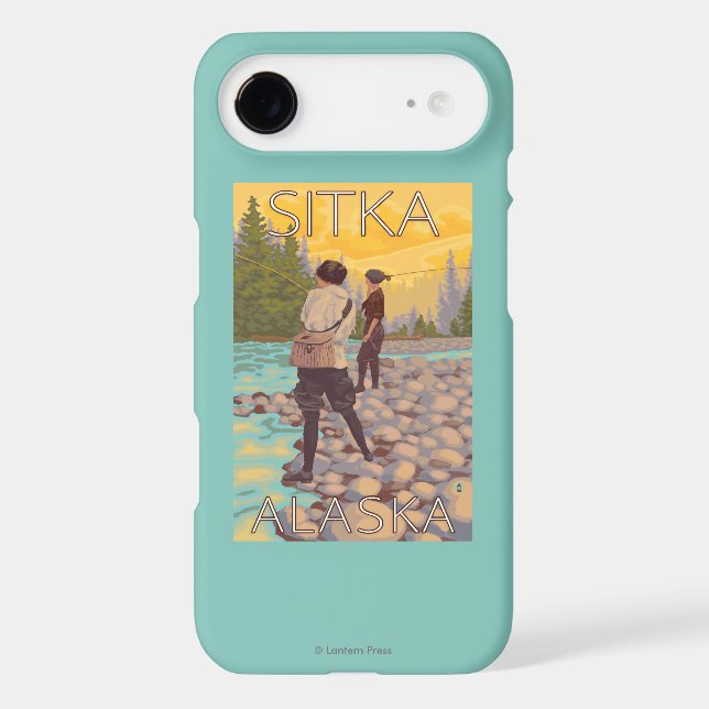 Women Fly Fishing - Sitka, Alaska Case-Mate iPhone Case (Back)