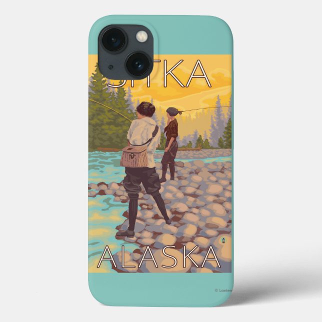 Women Fly Fishing - Sitka, Alaska Case-Mate iPhone Case (Back)