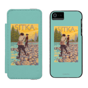 Women Fly Fishing - Sitka, Alaska Incipio Watson™ iPhone 5 Wallet Case