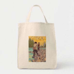 Women Fly Fishing - Sitka, Alaska Tote Bag