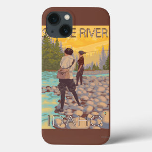 Women Fly Fishing - Snake River, Idaho iPhone 13 Case