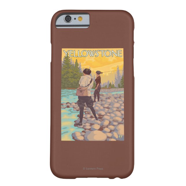 Women Fly Fishing - Yellowstone National Park Case-Mate iPhone Case (Back)