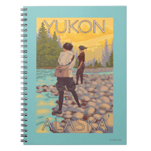 Women Fly Fishing - Yukon, Alaska Notebook