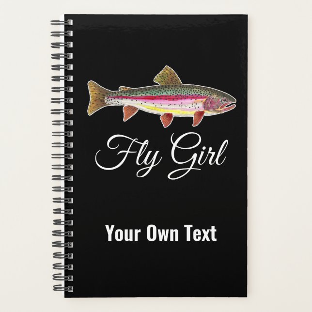 Women Fly Gal Fishing Rainbow Trout Planner (Front)