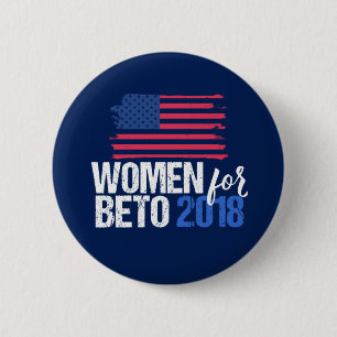 Women for Beto 2018   O'Rourke for Senate 6 Cm Round Badge