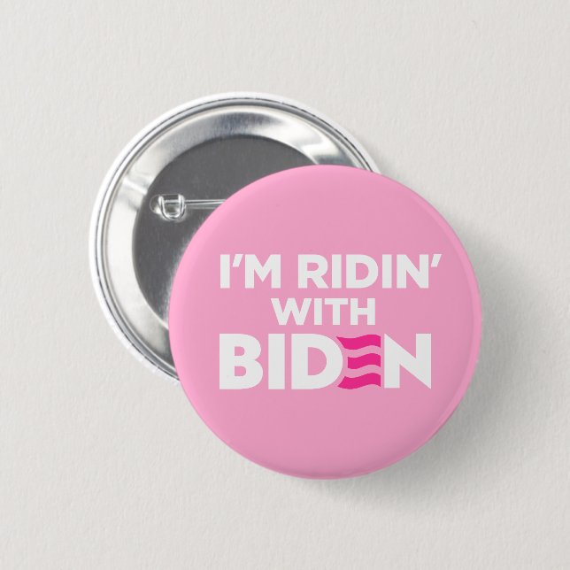 Women For Biden 2024 6 Cm Round Badge (Front & Back)