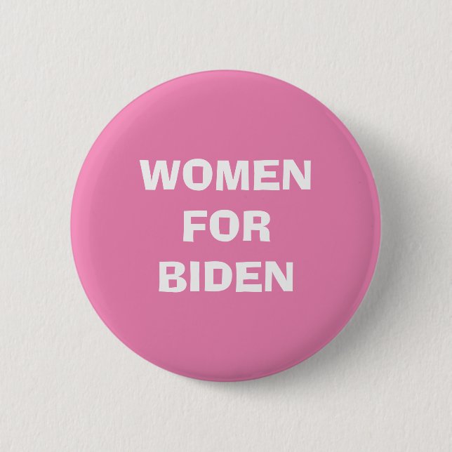 Women for Biden Pink President Election Button (Front)