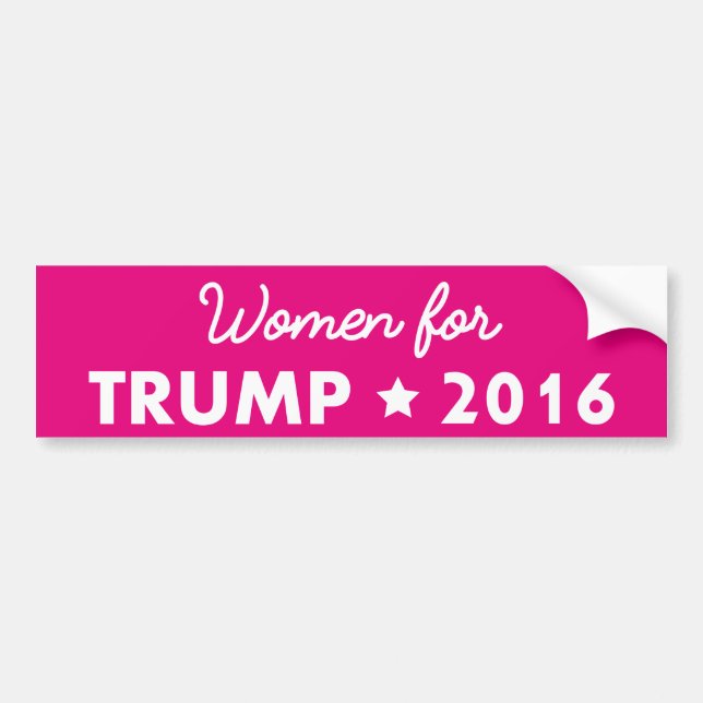 Women for Donald Trump Bumper Sticker (Front)