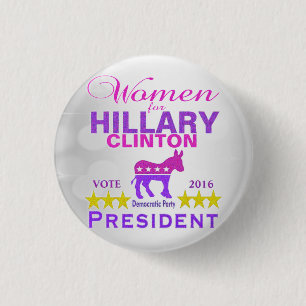 Women for Hillary Clinton President 3 Cm Round Badge