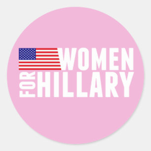Women for Hillary Pink Classic Round Sticker