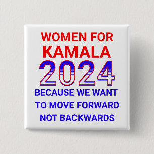Women for Kamala Harris 2024 Election 15 Cm Square Badge