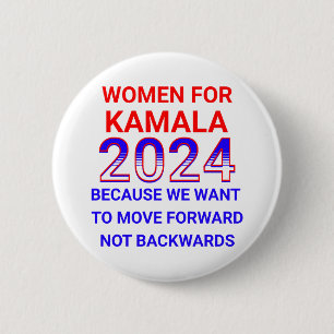 Women for Kamala Harris 2024 Election 6 Cm Round Badge