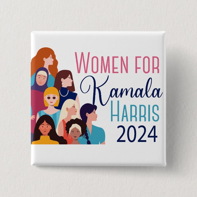 Women for Kamala Harris 2024 Election Laptop 15 Cm Square Badge (Front)