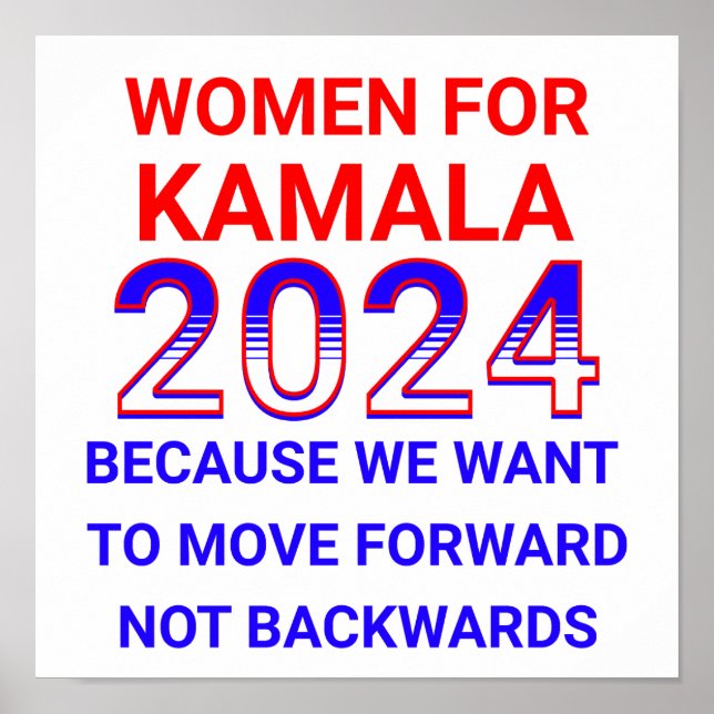 Women for Kamala Harris 2024 Election Poster (Front)
