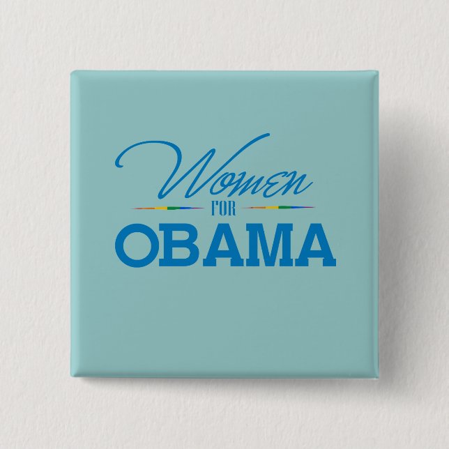 Women for Obama 15 Cm Square Badge (Front)