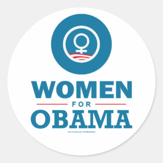 Women for Obama Classic Round Sticker
