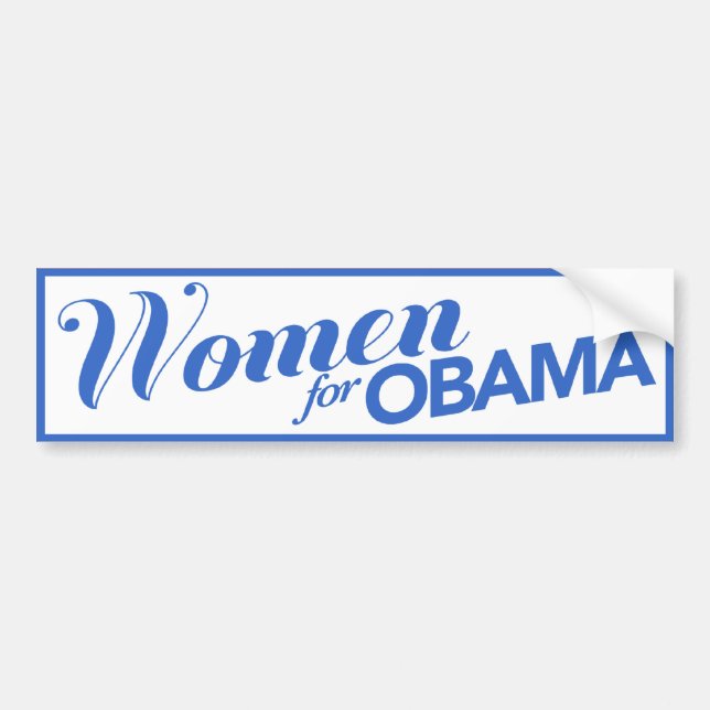 Women For Obama White / Blue Bumper Sticker (Front)